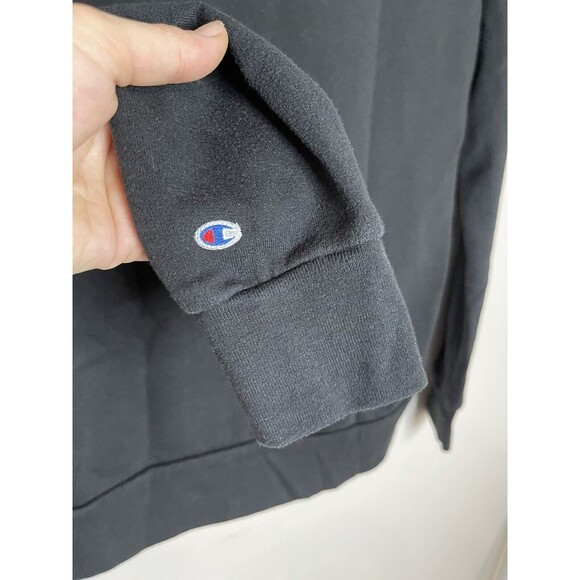 Champion Princeton Womens Small Campus Crew Sweatshirt Black Logo Cotton - Picture 5 of 6